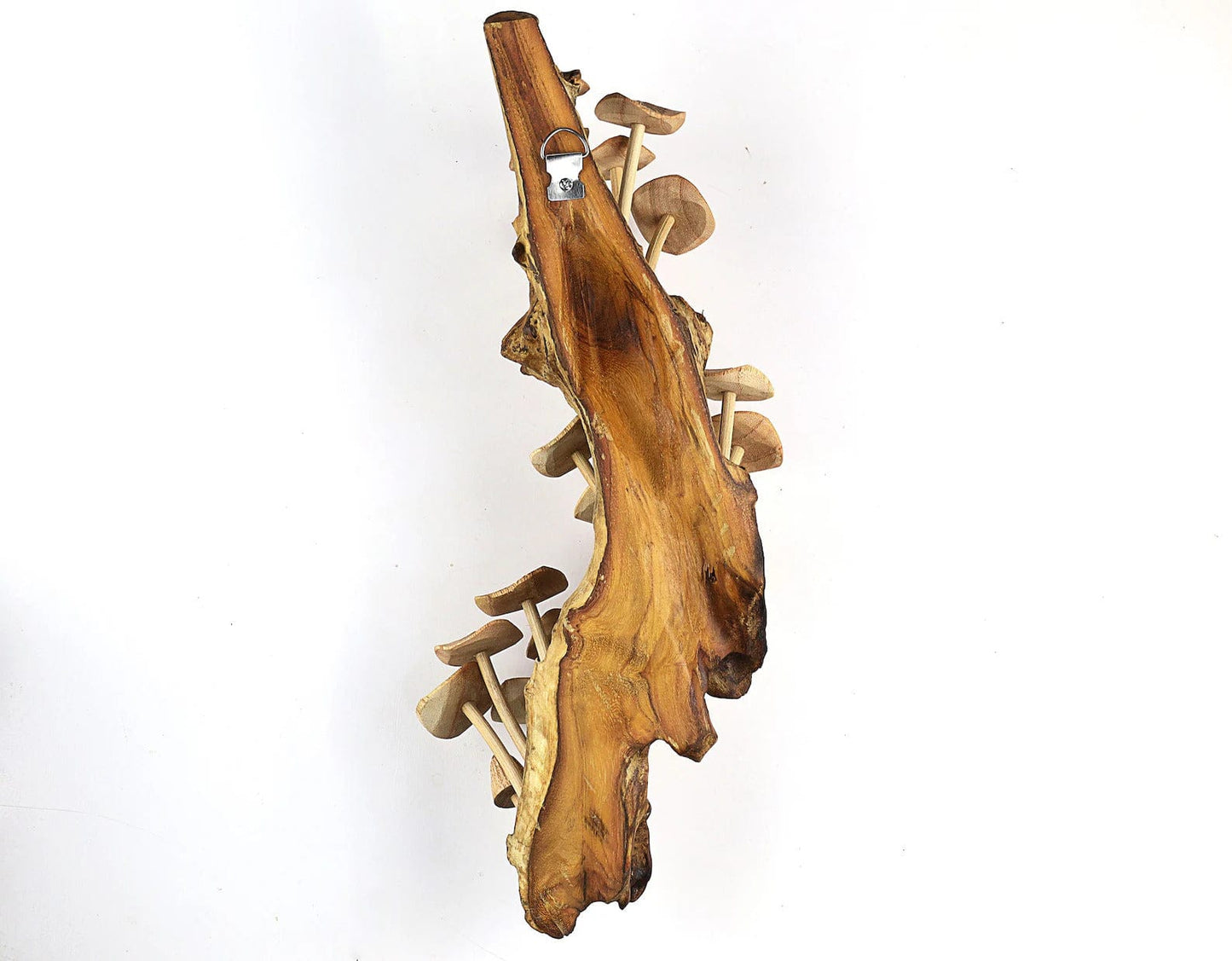 Handmade Wooden Mushroom Wall Art – Large 15” Rustic Driftwood Decor