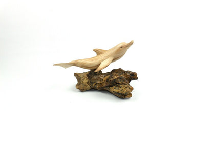 Wooden Dolphin Sculpture