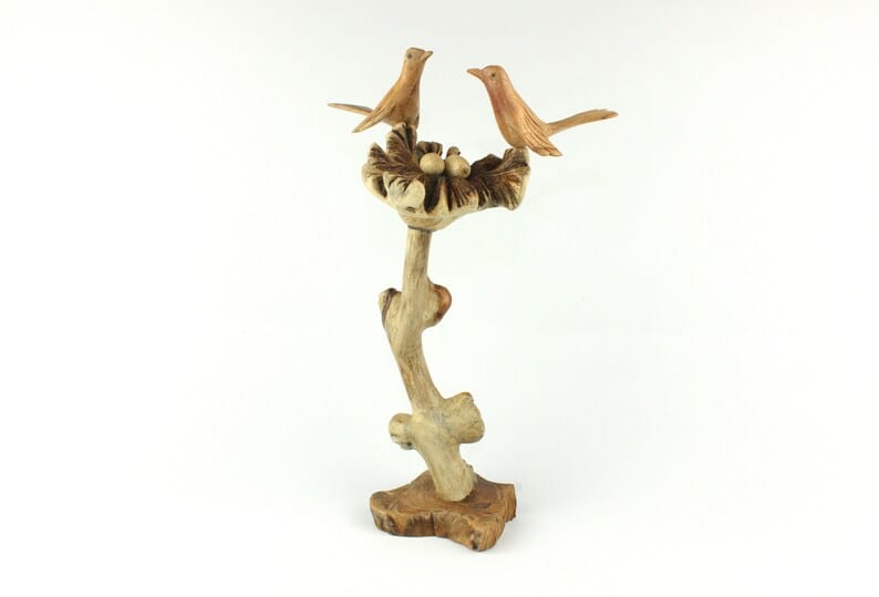 Canary Couple Figurine Table Decor