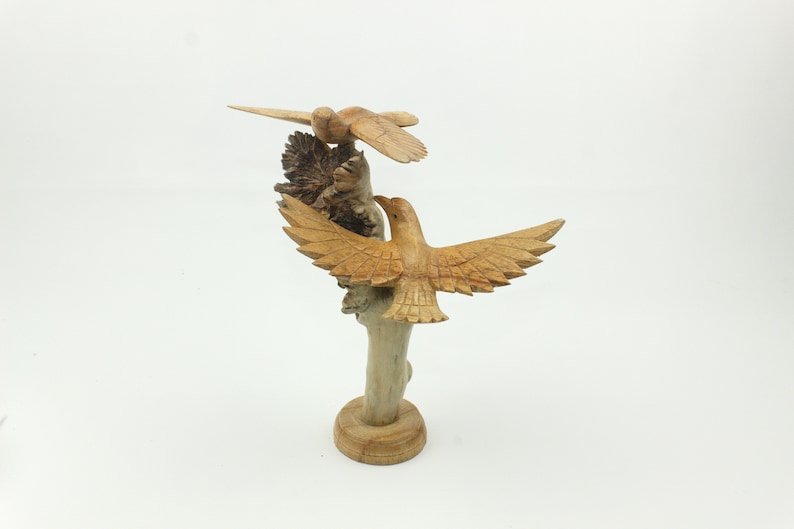 Wooden Eagle Figurine