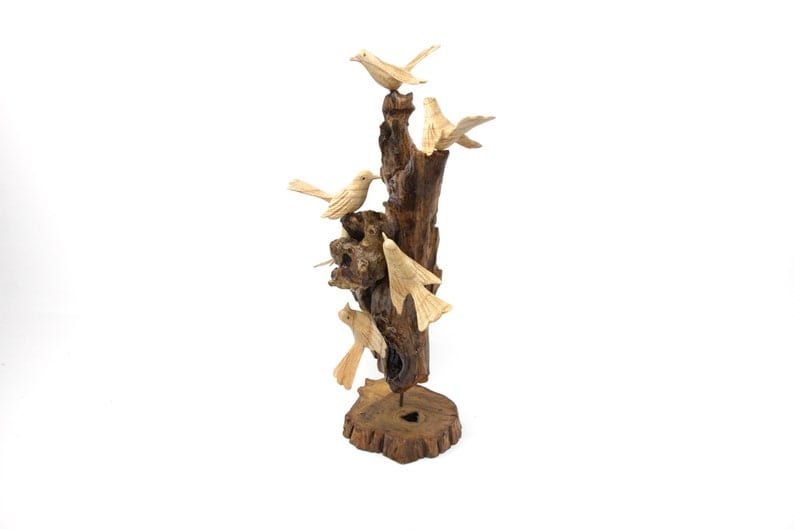 Wooden Canary Bird Figurine