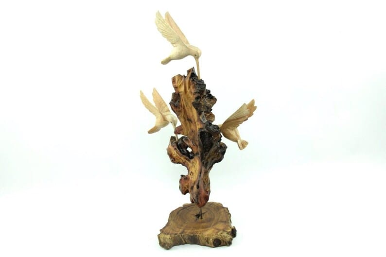 Wooden Humming Bird Home Decor