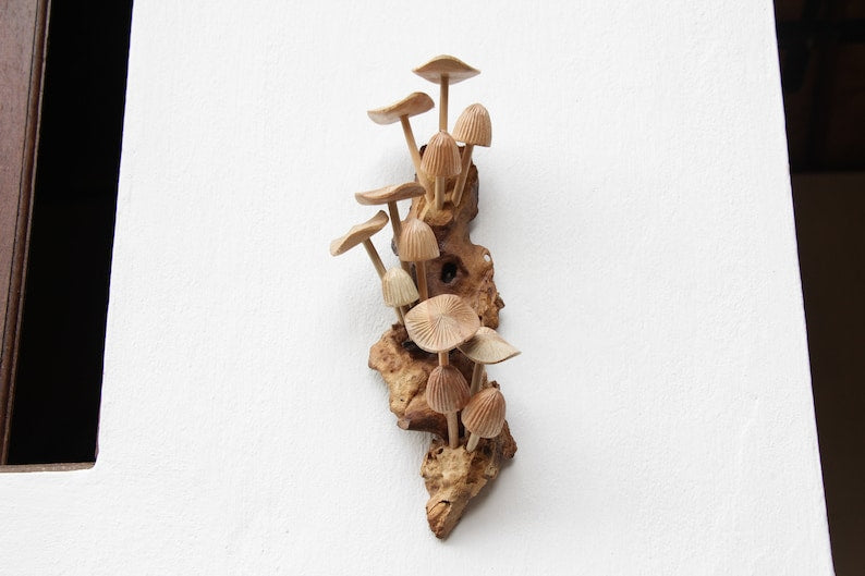 Wooden mushroom Wall Art