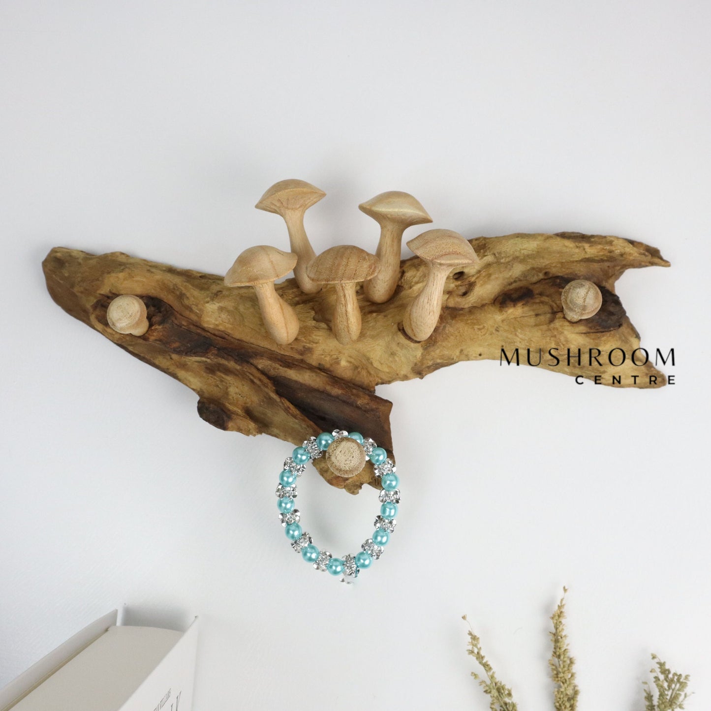 Wooden Hooks With Mushroom Wall Art, Mushroom Hook For Accessories, Vintage Wood Wall Hook, Mushroom Wall Art, Unique Hook, Handmade Gift