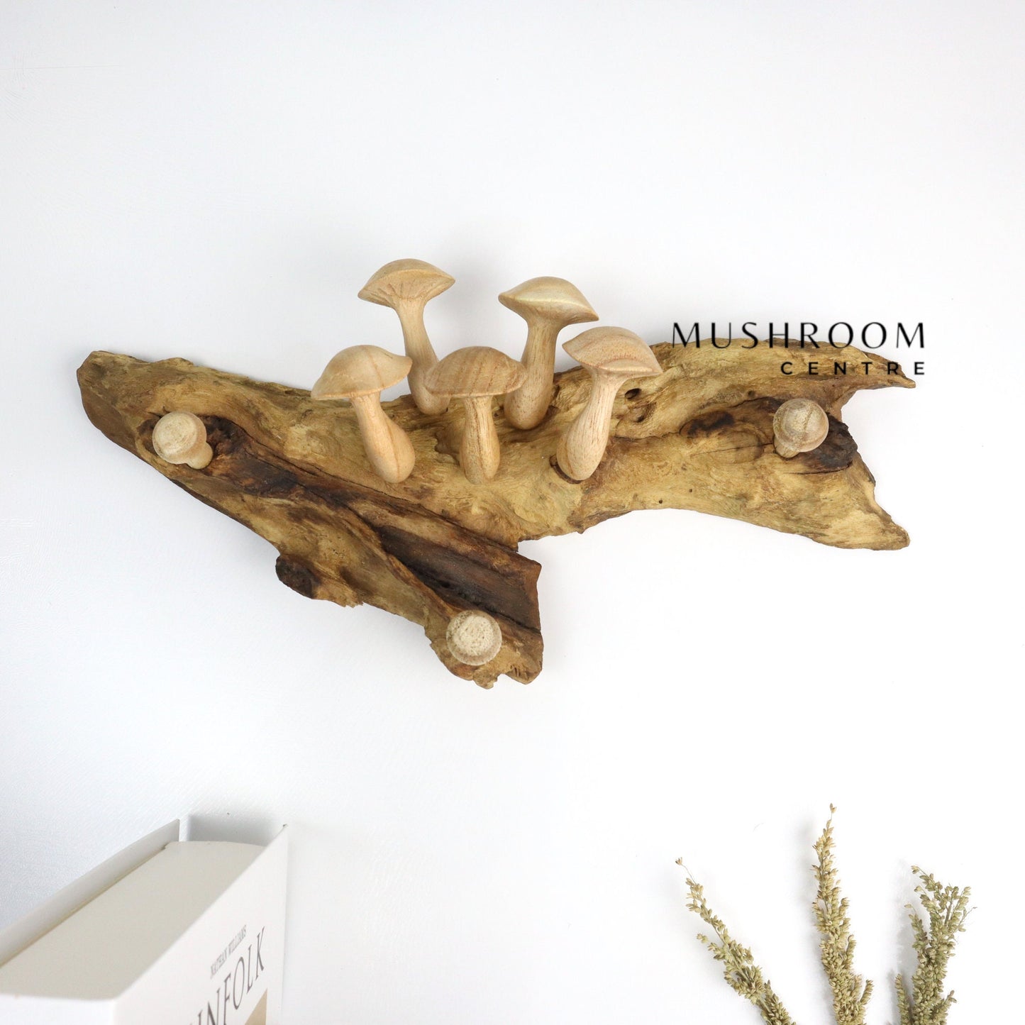 Wooden Hooks With Mushroom Wall Art, Mushroom Hook For Accessories, Vintage Wood Wall Hook, Mushroom Wall Art, Unique Hook, Handmade Gift
