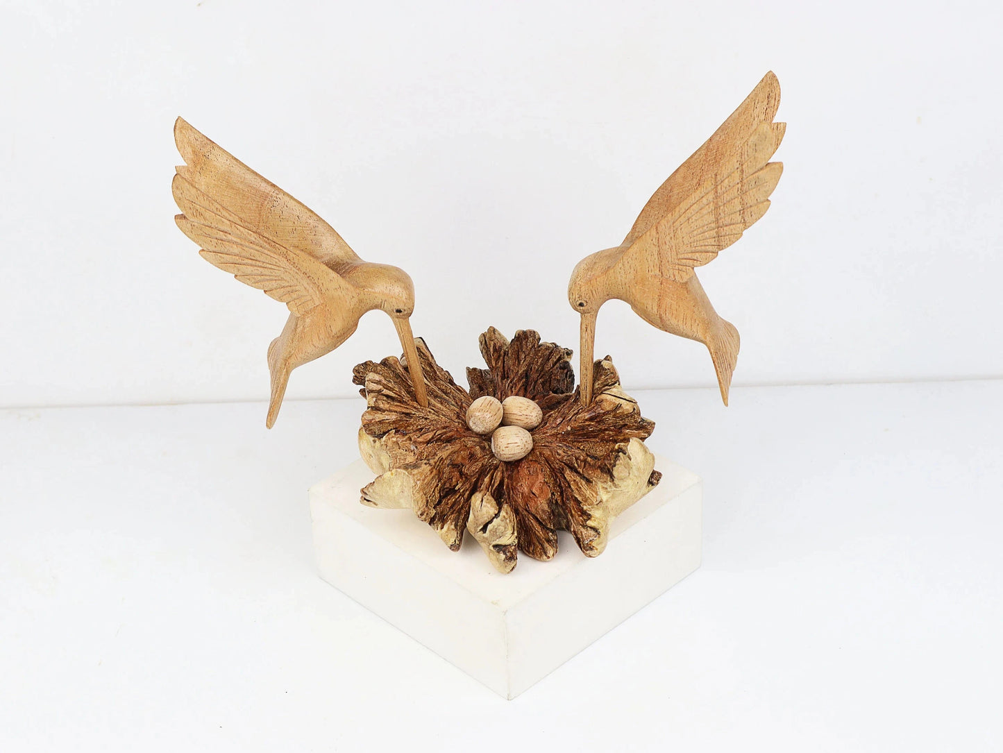 Wooden Hummingbird Deco