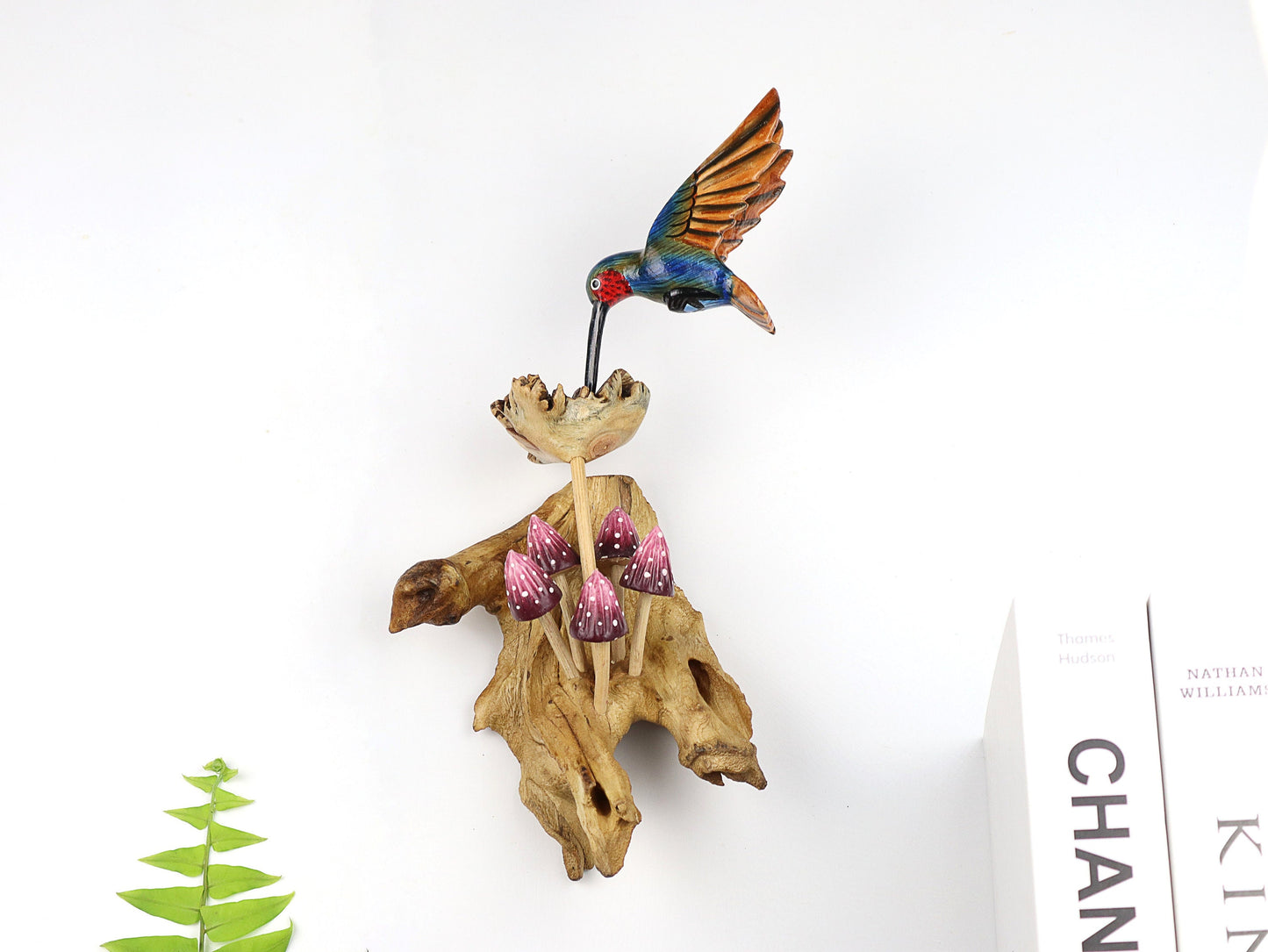Wooden Hummingbird Wall Art, Blue Hanging Bird, Hand-Painted Bird, Sculpture Wall Decor, Folk Art, Rustic, Gift For Her, Birthday Gift.