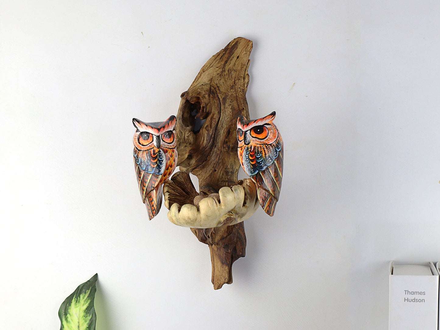 Handcrafted Wooden Owl Wall Hanging – Unique Hand-Painted Decor for Home and Wall Deco – Artisan-Crafted, Eco-Friendly Art, Unique Wall Art