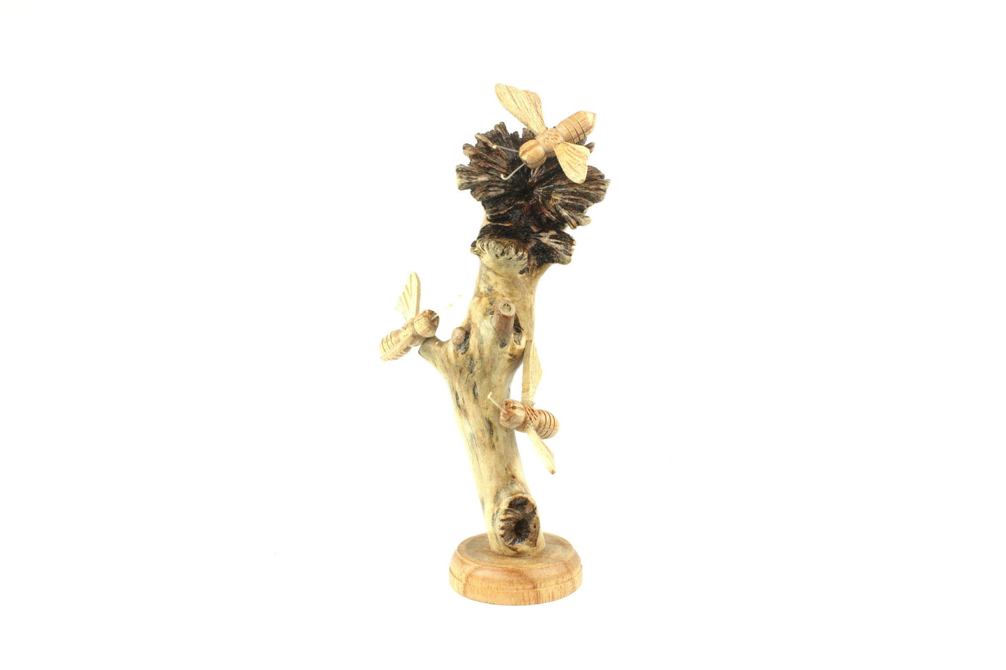 Wooden Bees Sculpture Deco