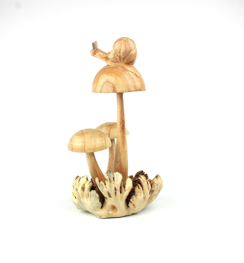Snail Deco on Mushroom Sculpture