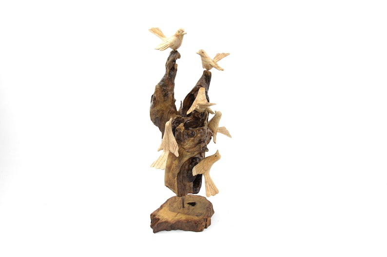 Wooden Canary Bird Figurine