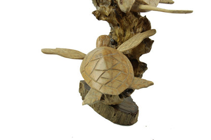 Wood Carved Sea Turtle
