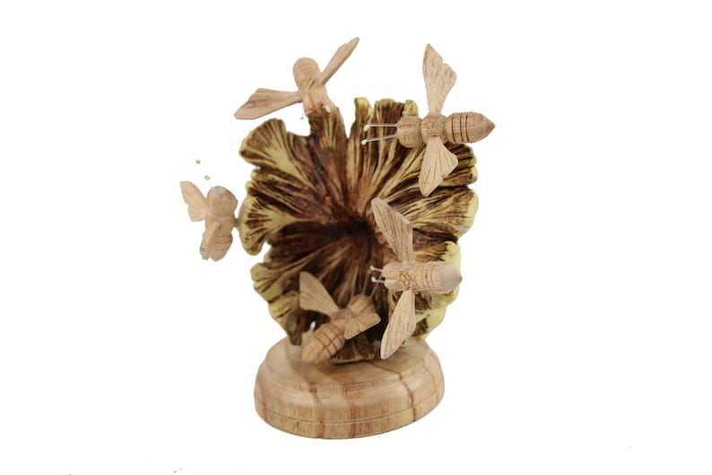 Wooden Bee Figurine