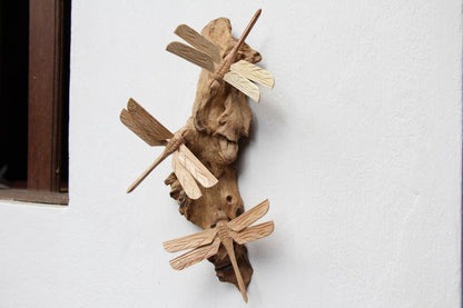 Wooden Dragonfly Wall Decor