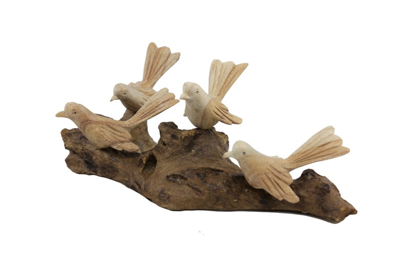 手工芸品のカナリア鳥の彫刻