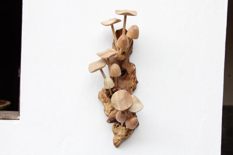 Wooden mushroom Wall Art