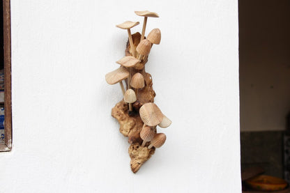 Wooden mushroom Wall Art