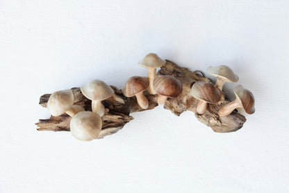 Wooden Mushroom Wall Hanging