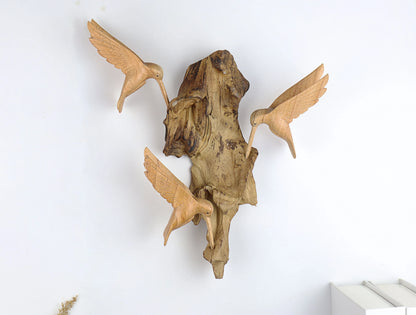 Triple Hummingbird Wall Decor
