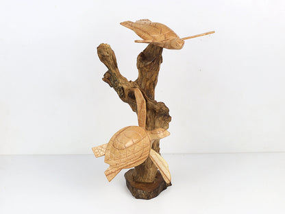 Wood Carved Sea Turtle
