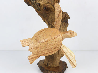 Wood Carved Sea Turtle