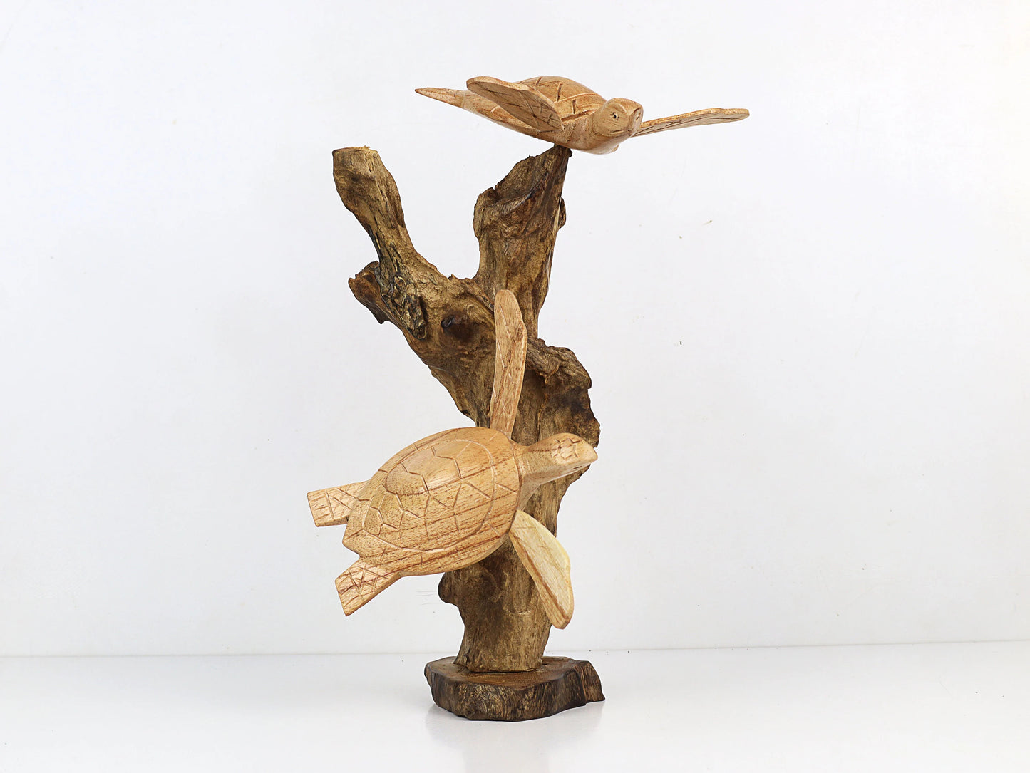 Wood Carved Sea Turtle
