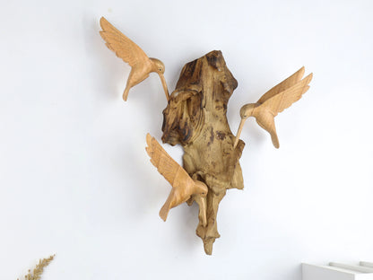 Triple Hummingbird Wall Decor
