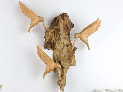 Triple Hummingbird Wall Decor