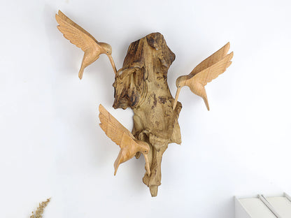 Triple Hummingbird Wall Decor