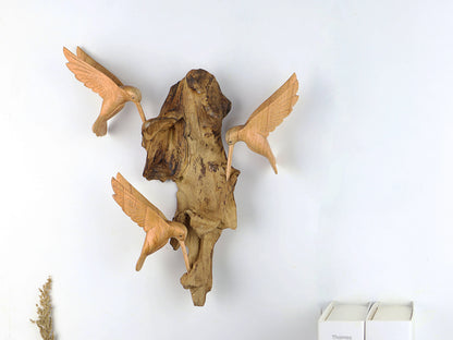 Triple Hummingbird Wall Decor