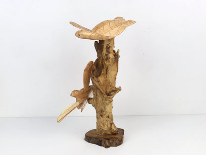 Wood Carved Sea Turtle