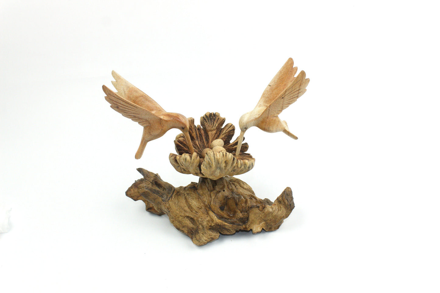 Hummingbird Figurine with Eggs