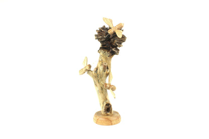 Wooden Bees Sculpture Deco