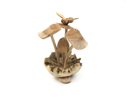 Mushroom with Bee On Parasite Wood