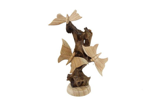 Wooden Butterfly Statue