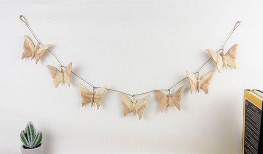 Wooden Butterfly Garland