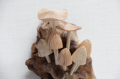 Handmade Wooden Mushroom Wall Art