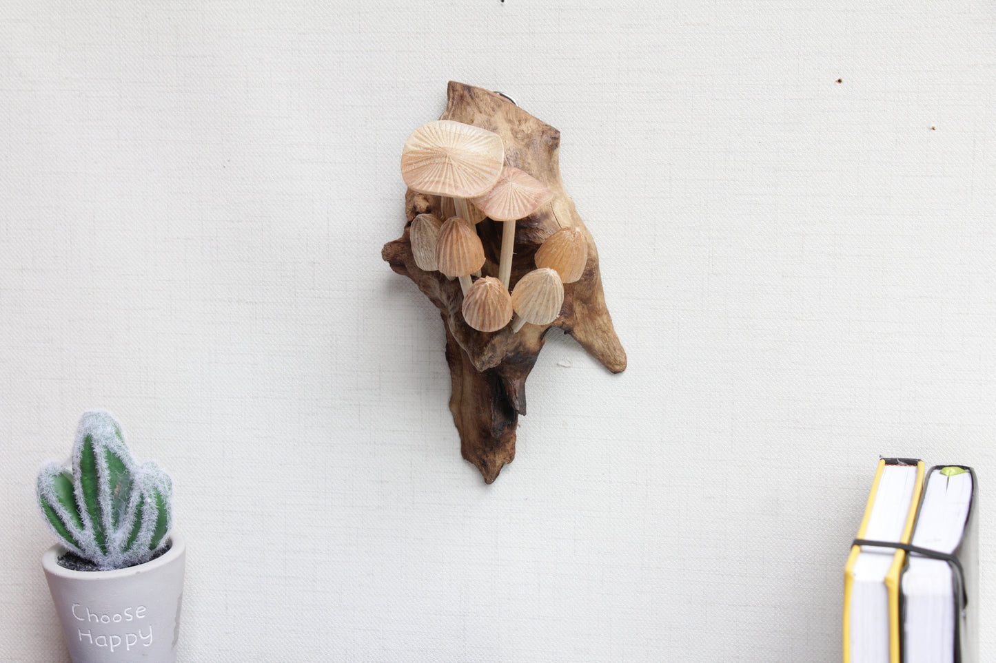 Handmade Wooden Mushroom Wall Art