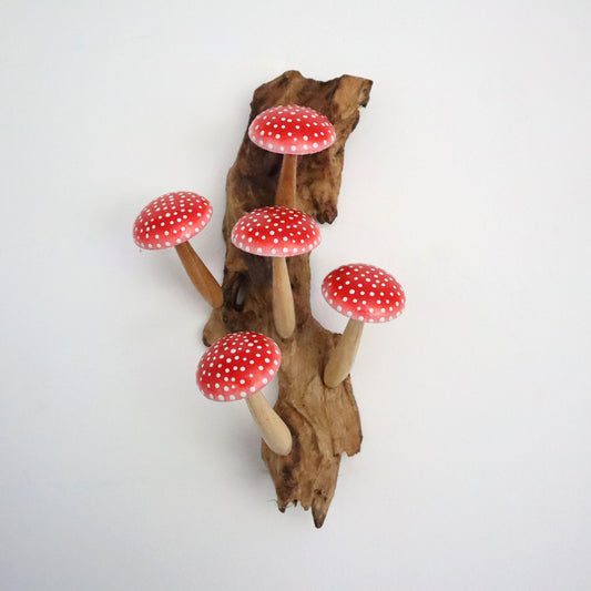 Red Hanging Mushroom Decor